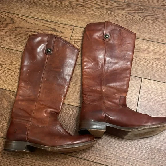 Frye Women's Brown Heeled Boots - Picture 5 of 10